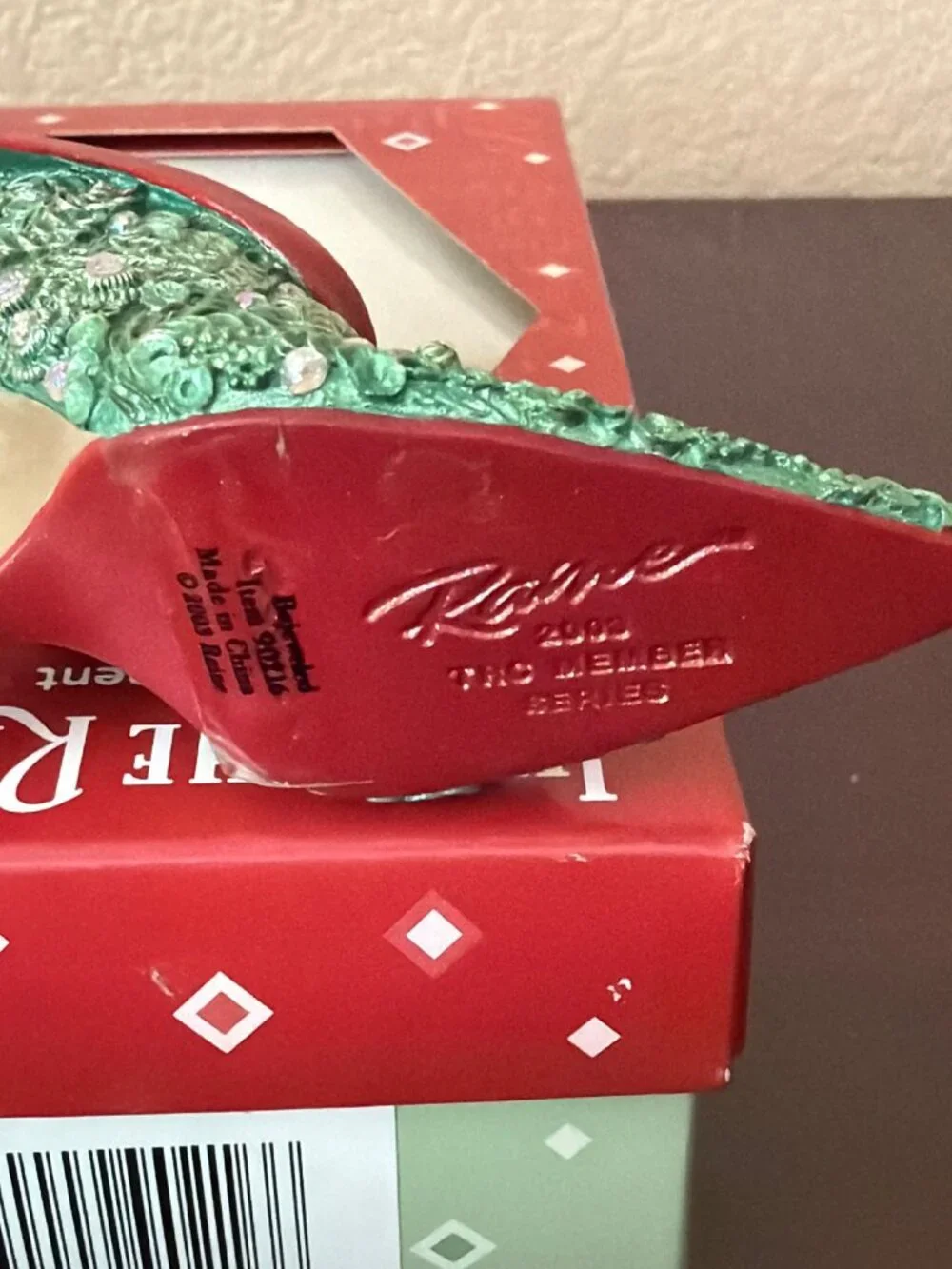 Just the Right Shoe Raine 2003/2004 Club Ornaments Bejeweled Fantasia Christmas